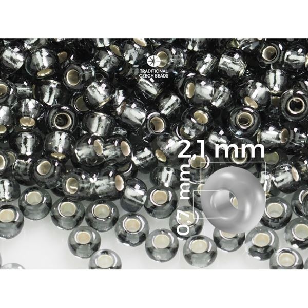 Preciosa Seed beads 11/0  2,1 mm Grey (47010) 20 g