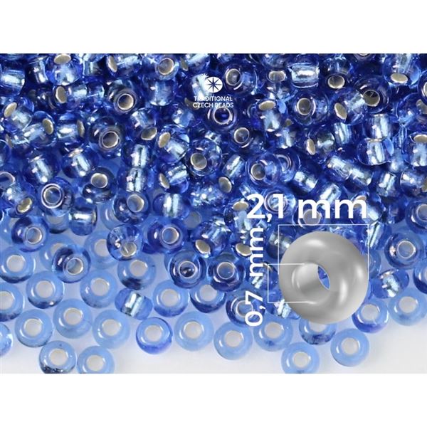 Preciosa Seed beads 11/0  2,1 mm Blue (37030) 20 g