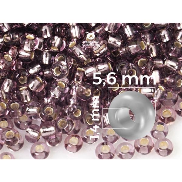 Preciosa Seed beads 3/0 5,6 mm Purple (27010) 20 g