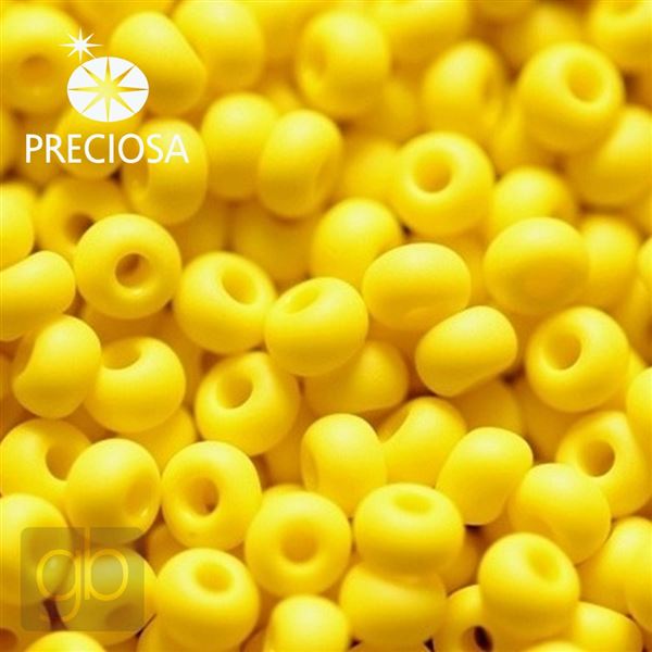 Preciosa Seed beads 6/0 4,1 mm Yellow MATT 83110 20 g