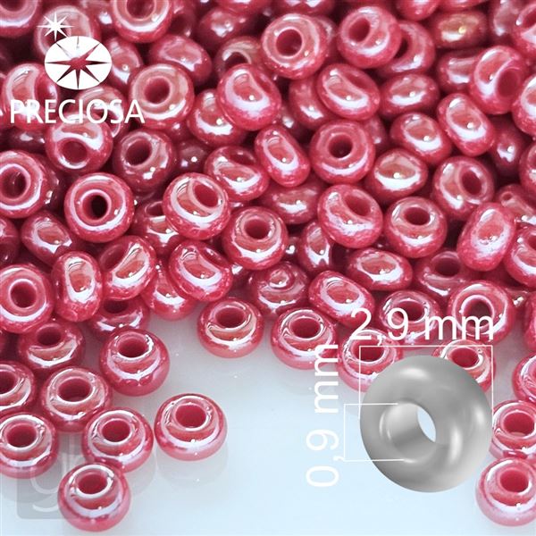 Preciosa Seed beads 8/0 2,9 mm Red 98190 50 g