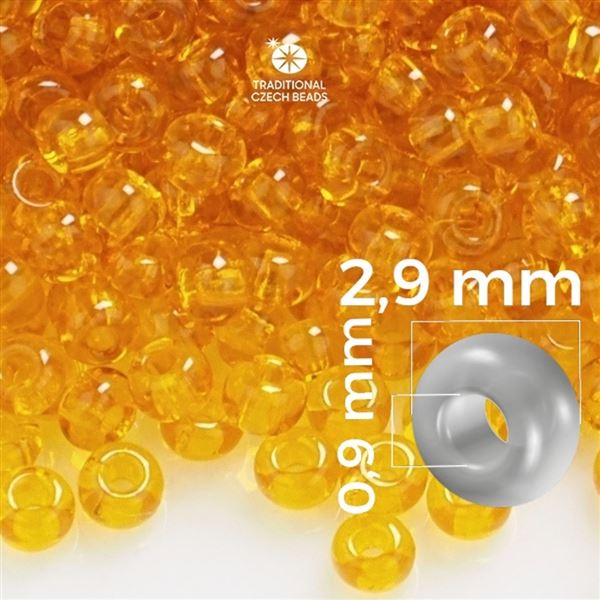 Preciosa Seed beads 8/0 2,9 mm Orange 80060 50 g