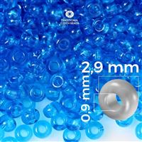 Preciosa Seed beads 8/0 2,9 mm Blue 60150 50 g