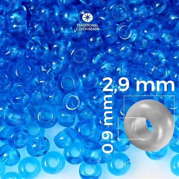 Preciosa Seed beads 8/0 2,9 mm Blue 60150 50 g