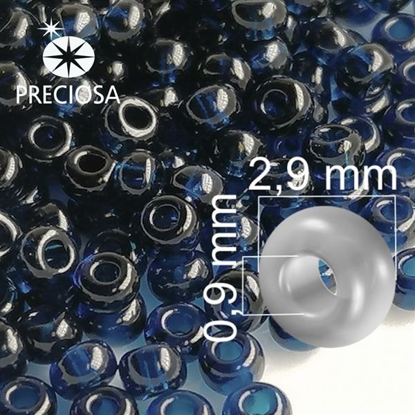 Preciosa Seed beads 8/0 2,9 mm Blue (60100) 50 g