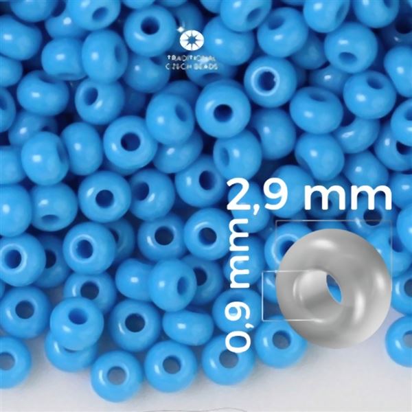 Preciosa Seed beads 8/0 2,9 mm Blue 63050 50 g