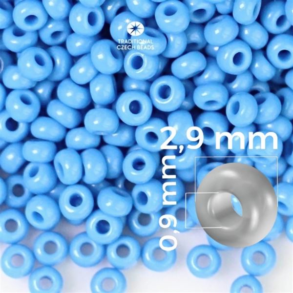 Preciosa Seed beads 8/0 2,9 mm Blue 63080 50 g