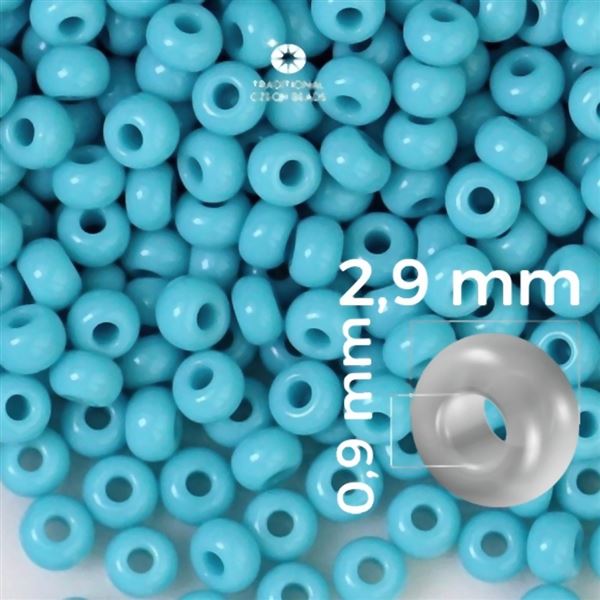 Preciosa Seed beads 8/0 2,9 mm Blue 63030 50 g