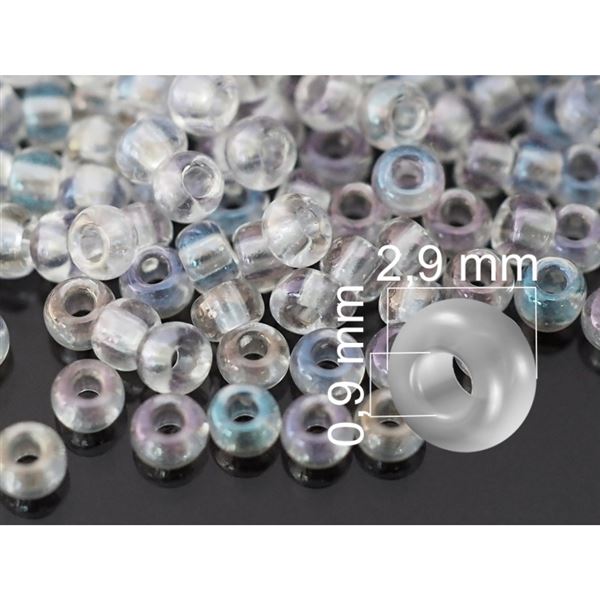 Preciosa Seed beads 8/0  2,9 mm Clear AB (58205) 20 g