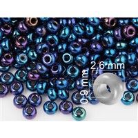 Preciosa Seed beads 9/0  2,6 mm Blue Iris (59135) 20 g