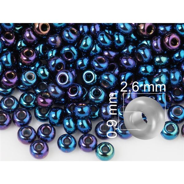 Preciosa Seed beads 9/0  2,6 mm Blue Iris (59135) 20 g