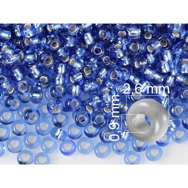 Preciosa Seed beads 9/0  2,6 mm Blue (37030) 20 g