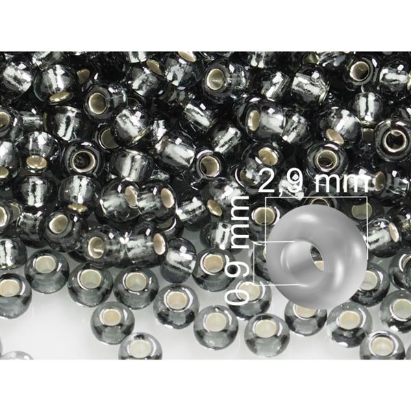 Preciosa Seed beads 9/0  2,6 mm Grey (47010) 20 g