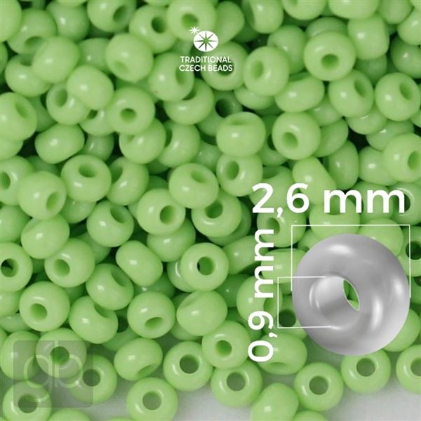 Preciosa Seed beads 9/0 2,6 mm Green 53410 20 g