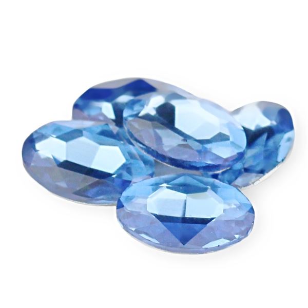 Oval rivoli glass Blue18x13x5 mm R121_18