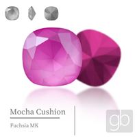 Rhinestones Square Shape 12 mm Fuchsia