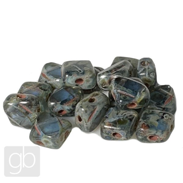 Silky Beads Dia 6x6 mm Blue Travertin