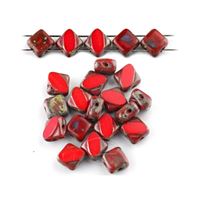 T.C. Silky Beads Dia 6x6 mm Red 93190 - 86805