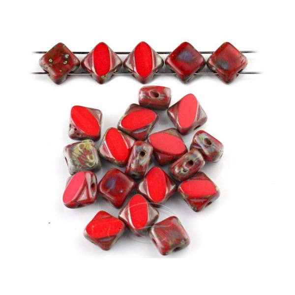 T.C. Silky Beads Dia 6x6 mm Red 93190 - 86805