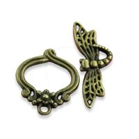 Toogle clasps DRAGONFLY Old brass