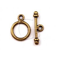 Toggle Clasps 9 x 15 mm Old brass K926