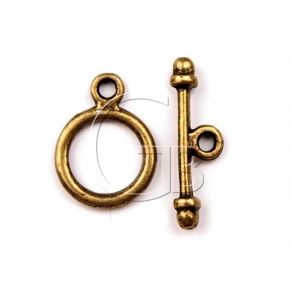 Toggle Clasps 9 x 15 mm Old brass K926