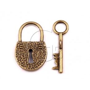 Toggle Clasps Lock 18 x 31 mm Old brass K918